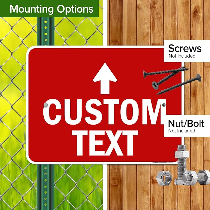 Custom Arrow, Custom Directional Sign, Up Arrow, 18x24 Inches, Rust Free .063 - Image 5