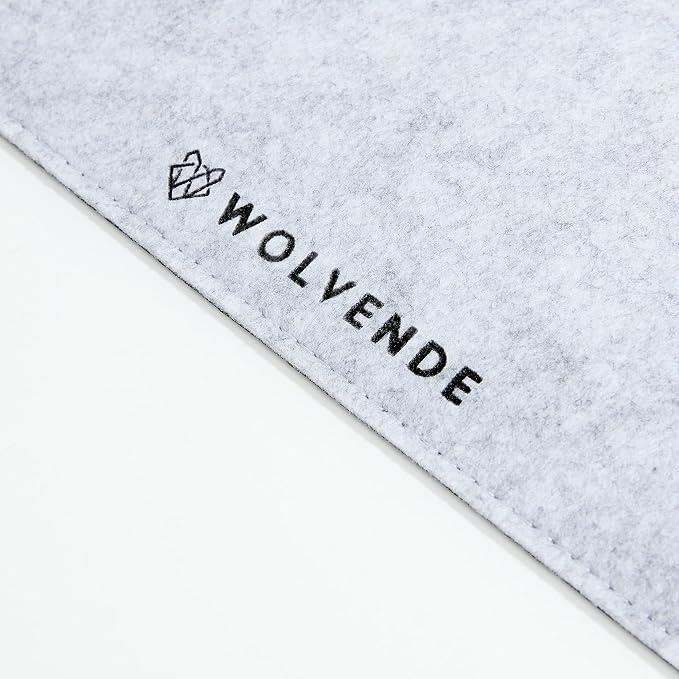 Wolvende Premium Felt Desk Mat | Small 12" x 27.5" | Multifunctional Desk Pad - Image 4