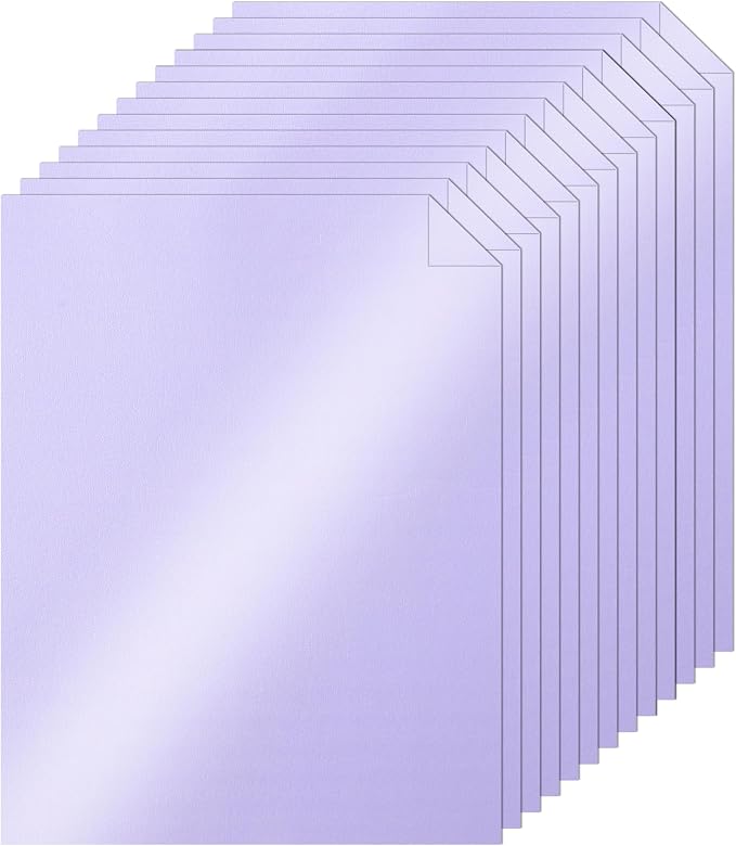 Silunkia 40 Sheets Purple Shimmer Cardstock 8.5 x 11 Crafts Paper, 75lb Premium by Silunkia