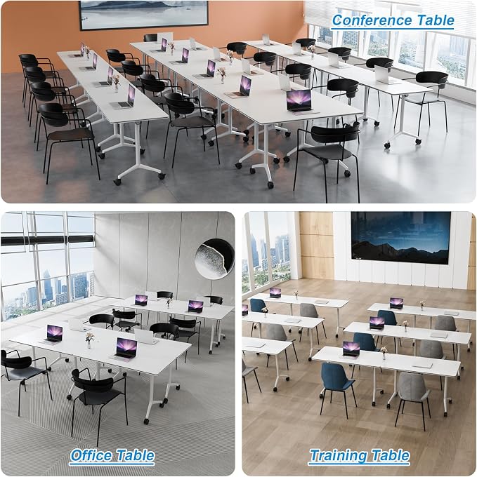 Conference Table Flip Top Mobile Conference Room Tables, Folding Conference - Image 7