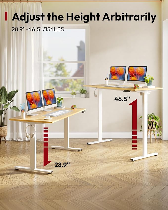 SANODESK Electric Standing Desk 55 x 28 Inches Whole-Piece Desktop Height - Image 8
