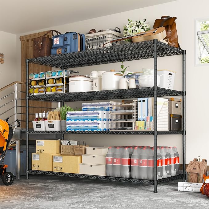 DurayLoly 2500 LBS Shelf Storage Shelves 68.1" W Wire Shelving Unit, Garage - Image 9