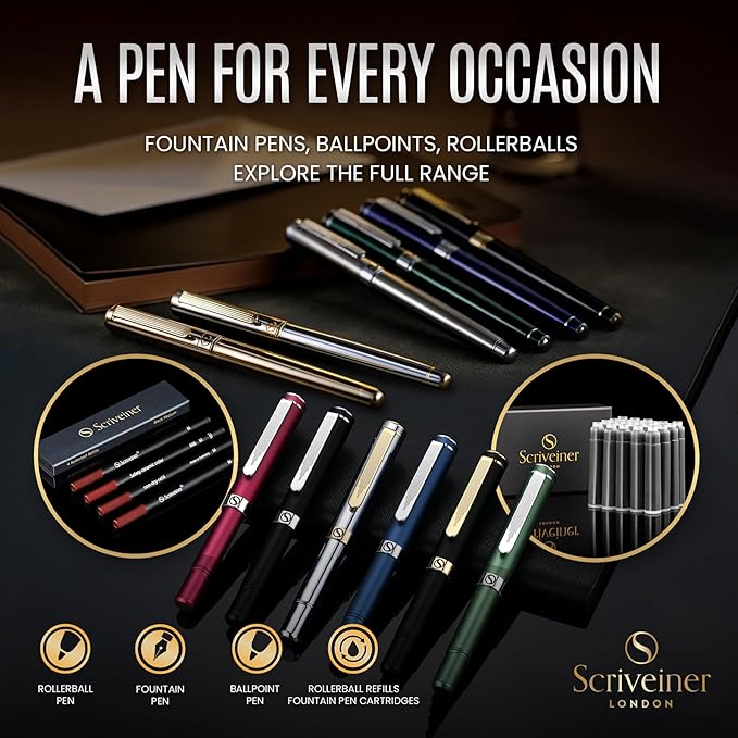 Scriveiner Personalized Midnight Blue Fountain Pen - Image 6