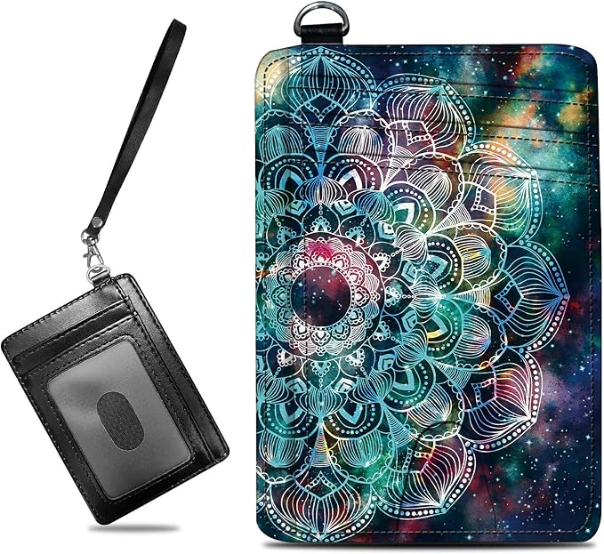 BWEGRHE Small Travel Wallets, Art Mandalas Slim Minimalist Front Pocket Wallet by BWEGRHE