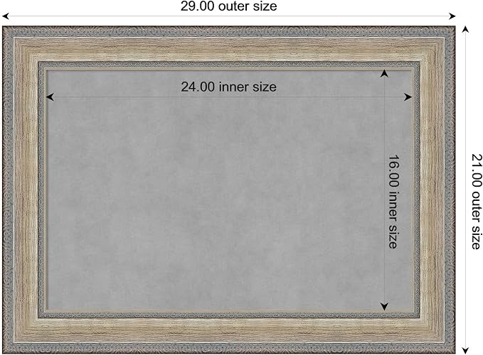 Amanti Art Silver Framed Magnetic Board 21x29 Medium Vision Board - Image 3
