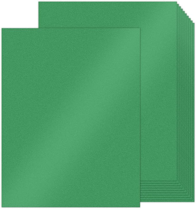 Green Shimmer Cardstock 8.5 x 11 Green Paper, Goefun 24 Sheets 80lb Card Stock by Goefun