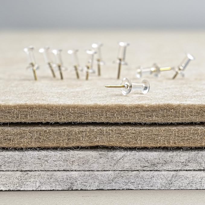 Bulletin Board, 24 x 18 inches Felt Board Decorative Pin Board, Cork Board - Image 4