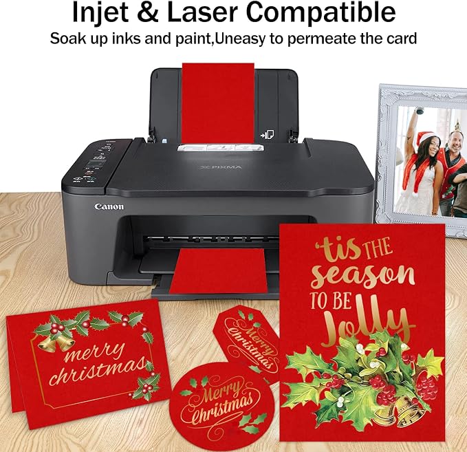 24 Sheets Bright Red Cardstock 8.5 x 11 Construction Paper, Goefun 80lb Red - Image 4