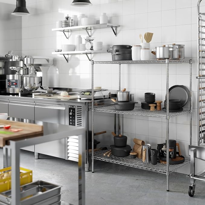 Regal Altair 24" Deep x 42" Wide x 54" Height Wire Shelving Kit | 3-Tier | NSF - Image 7