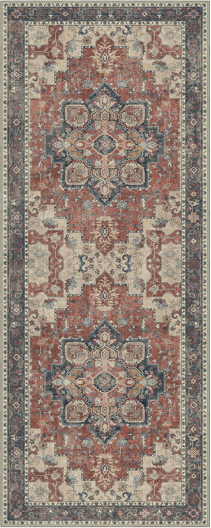 GENIMO 2x5 Runner Rugs for Hallway, Machine Washable Non Slip Vintage Rugs - Image 8
