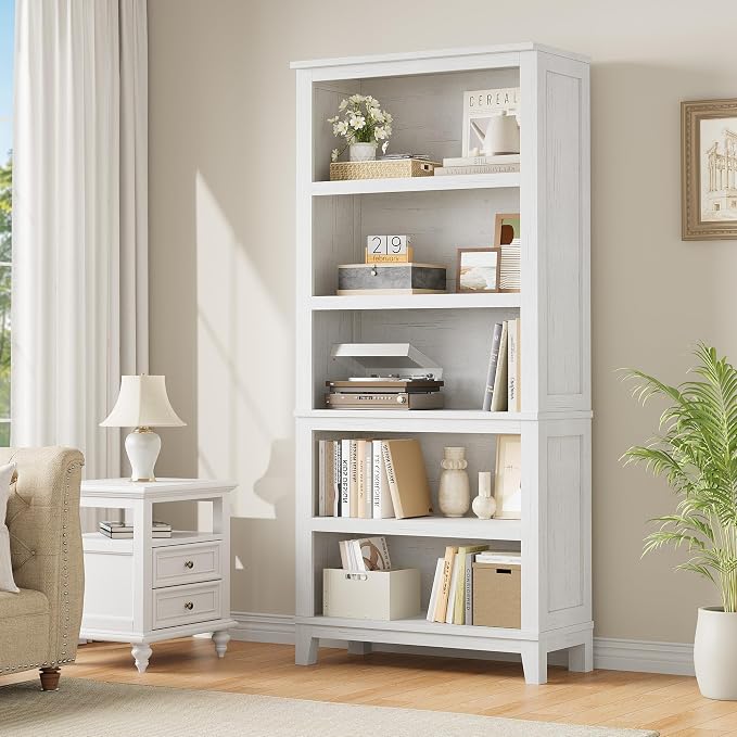 IDEALHOUSE 71" Farmhouse Bookshelf w/Adjustable Shelves & 31.5 in Whidth - Image 7