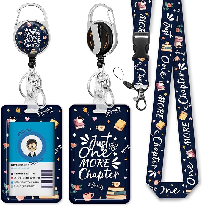 Giancomics Book Lover Lanyards for Id Badges, Readers ID Badge Holder by Giancomics
