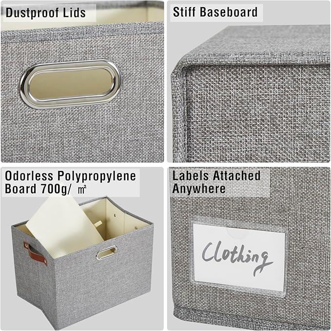 Roobyl 17" Large Collapsible Storage Bins - Image 5