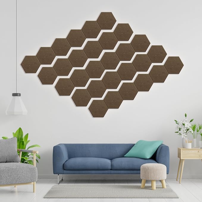 Hexagonal Acoustic Panels-12 Pack High-Density Sound Absorbing Panels - Image 5