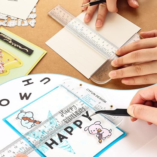 2PCS 6 inch/15cm T-Shape Acrylic Transparent T-Ruler - Image 4