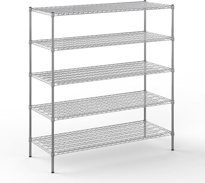 Regal Altair 24" Deep x 60" Wide x 64" Height Wire Shelving Kit | 5-Tier | NSF by Regal+Altair