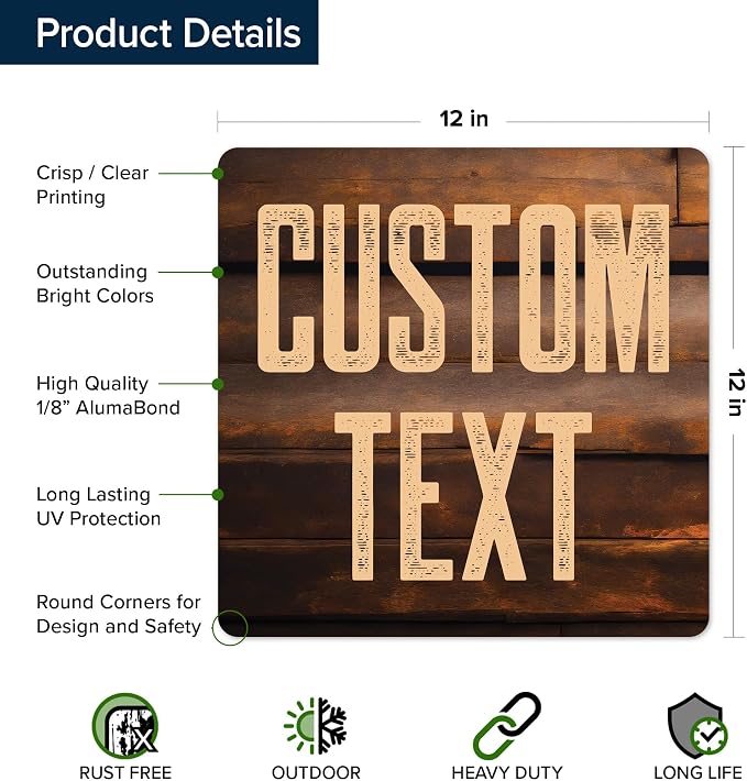 Custom Sign, Custom Street Sign, 11 Font Colors, 13 Font Styles, 4 Hole Options - Image 6