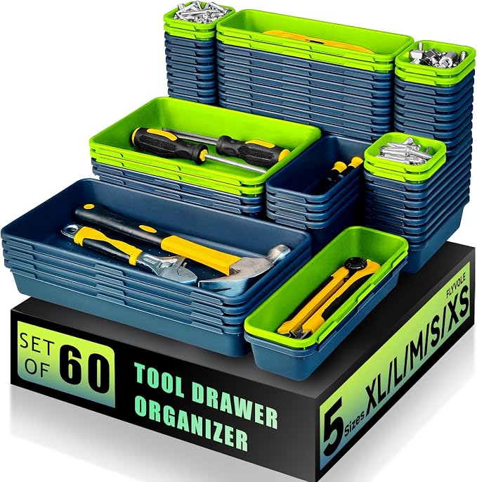 FLYVOLE Tool Box Organizer Tray, Toolbox Desk Drawer Organizer, Tool Box Tray by FLYVOLE