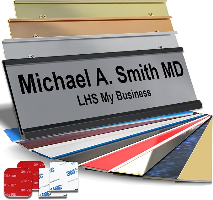 Personalized Name Plate with Choice of Mounting Holders by LHS+My+Business