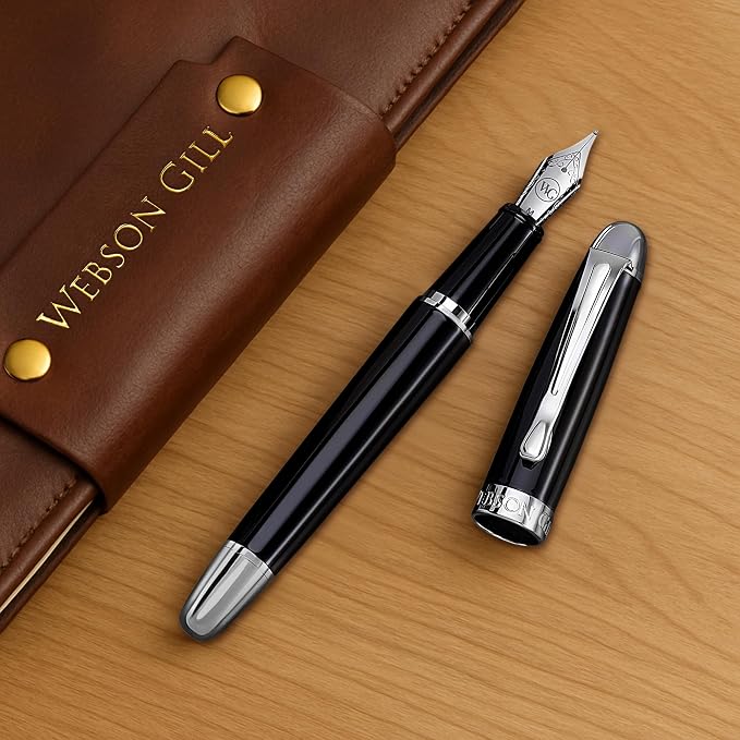 Webson Gill The Boss' Black Luxury Executive Fountain Pen, Polished Lacquer & - Image 5