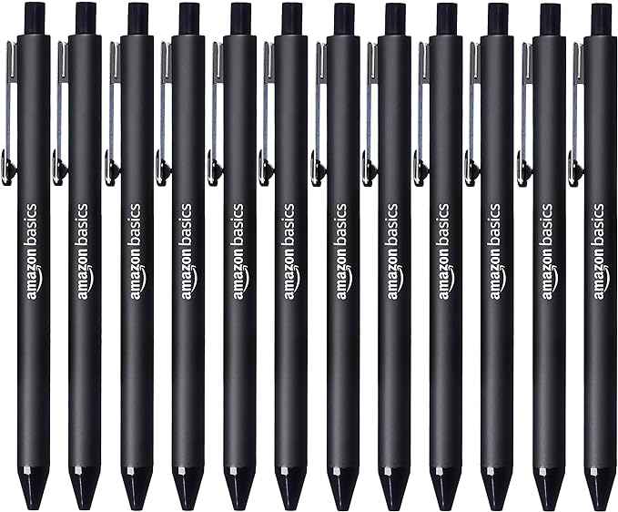 Amazon Basics Black Ballpoint Pens