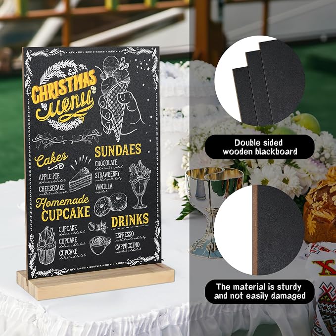 BOUBONI 2 Pack Small Chalkboard Signs - Image 5