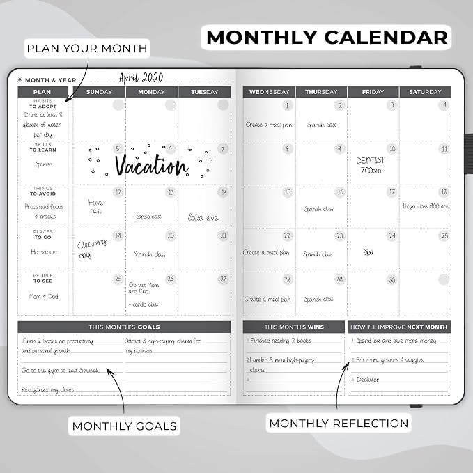 Clever Fox Planner – Undated Weekly & Monthly Planner - Image 4