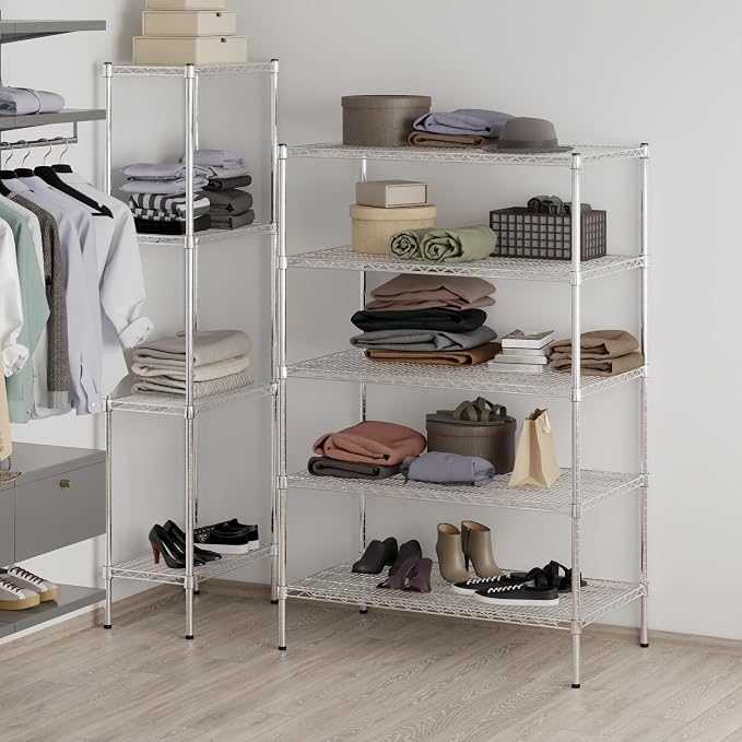 Regal Altair 24" Deep x 42" Wide x 64" Height Wire Shelving Kit | 5-Tier | NSF - Image 8