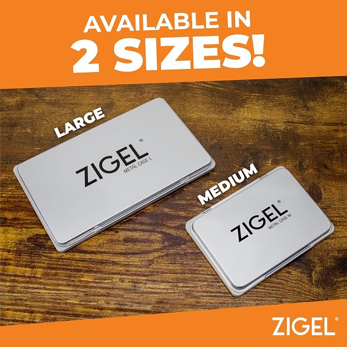 2 Pack Metal Case Stamp Pad Medium Size, Light Blue Color - Image 4