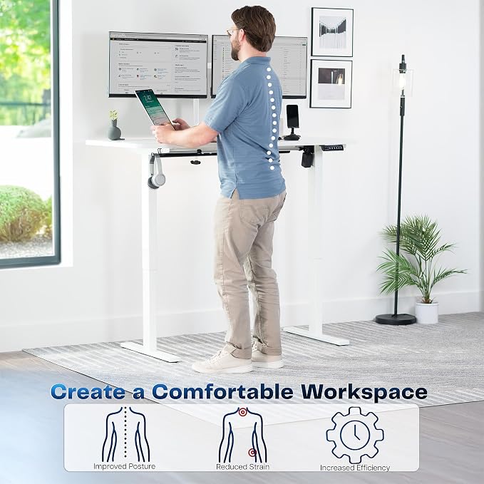 VIVO Electric 55 x 28 in Standing Desk, Memory Height Adjustment, 1B Series - Image 4