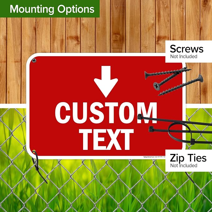Custom Arrow, Custom Directional Sign, Down Arrow, 12x18 Inches, 55 mil thick - Image 5