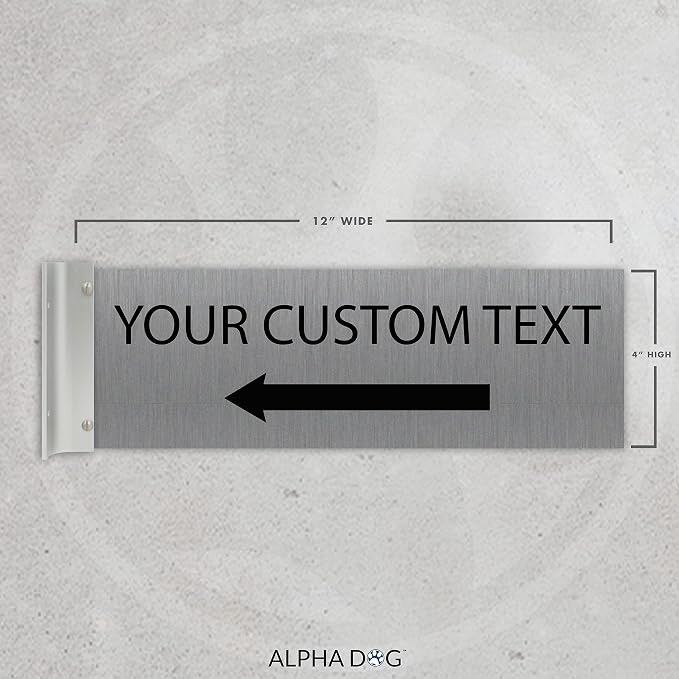 ALPHA DOG SIGNS Custom Projecting Hallway Sign, Personalized Indoor Outdoor - Image 2