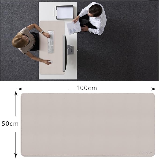 CENNBIE 39.3" x 19.6" Leather Desk mat, Desk mats on top of desks, Perfect Desk - Image 4