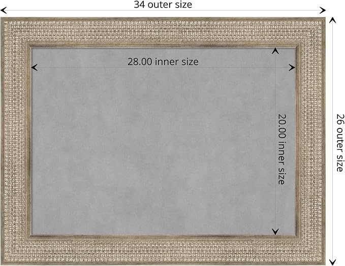 Amanti Art Silver Framed Magnetic Board 26x34 Medium Vision Board - Image 4