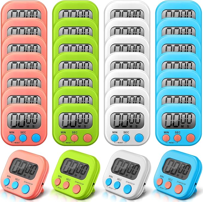 Xuhal 28 Pcs Digital Timers for Teachers Classroom Kitchen Countdown Timers for by Xuhal