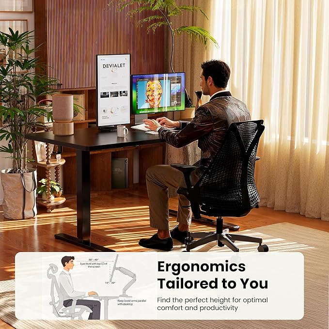 ErGear Height Adjustable Electric Standing Desk, 31.5 x 18.9 Inches Sit Stand - Image 7