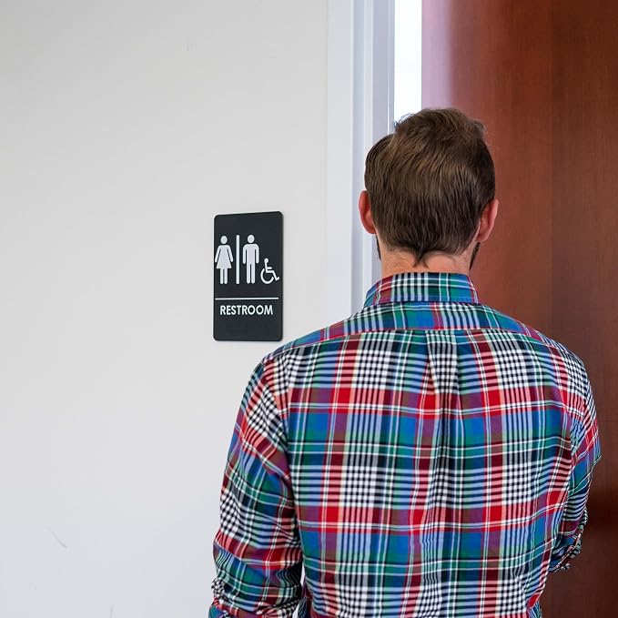 Men's/Women's Restroom Sign for Handicap Accessible Restroom ADA-Compliant - Image 3