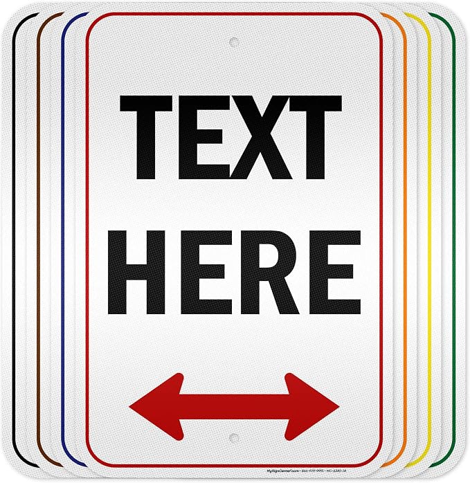 Custom Arrow, Custom Directional Sign, Two Way Arrow, 12x18 Inches, 3M EGP by MySignCenter