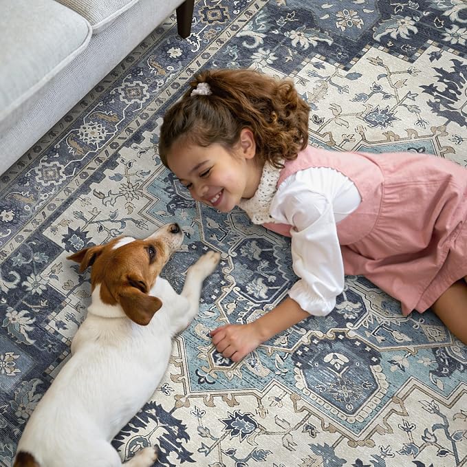 GENIMO 2x5 Runner Rugs for Hallway, Machine Washable Non Slip Vintage Rugs - Image 3