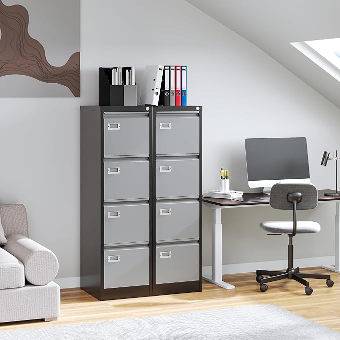PEUKC 4 Drawer File Cabinet, Vertical Filing Cabinets - Image 7