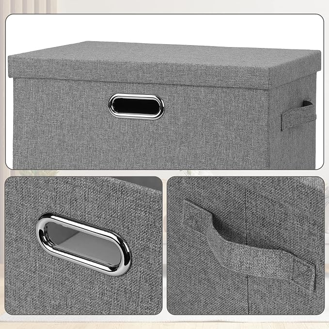 Graciadeco Large 17" 36 Quart Collapsible Stackable Storage Bins - Image 6