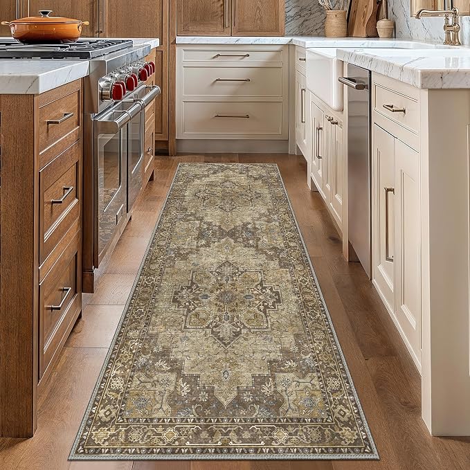 GENIMO 2x7 Runner Rugs for Hallway, Machine Washable Non Slip Vintage Rugs - Image 8