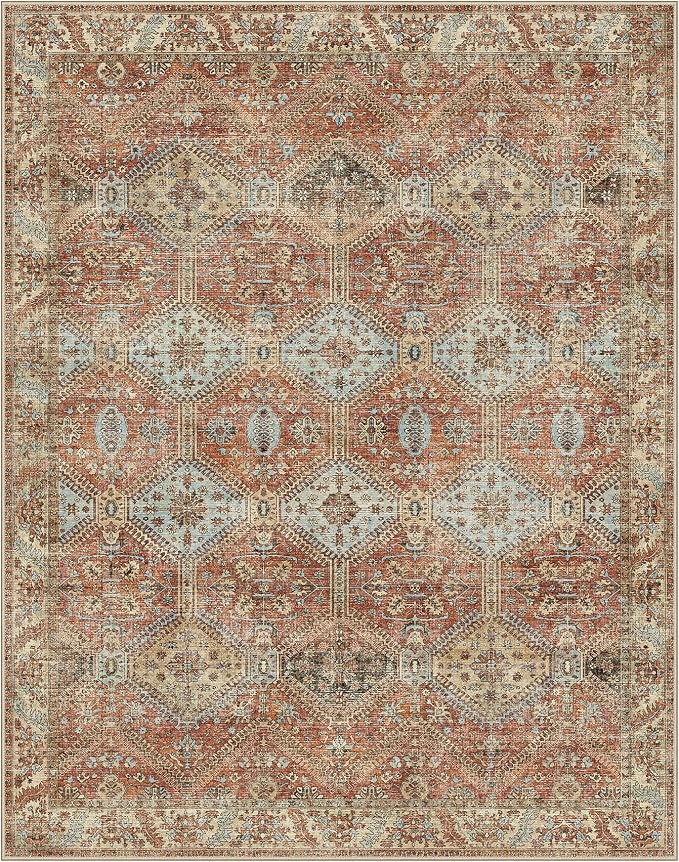 GENIMO 9x12 Area Rugs for Living Room, Machine Washable Non Slip Rugs, Low Pile - Image 4