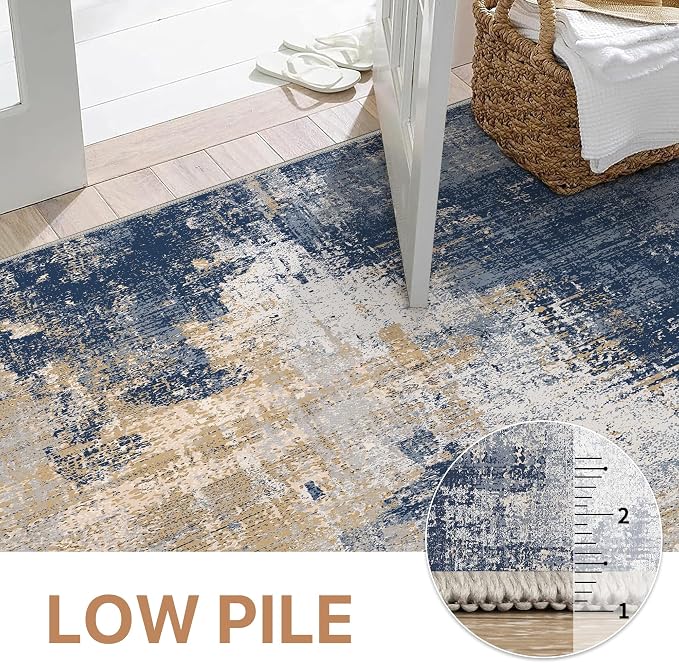 GENIMO Washable Area Rugs for Living Room, 8x10 Modern Non Slip Rugs, Low Pile - Image 6