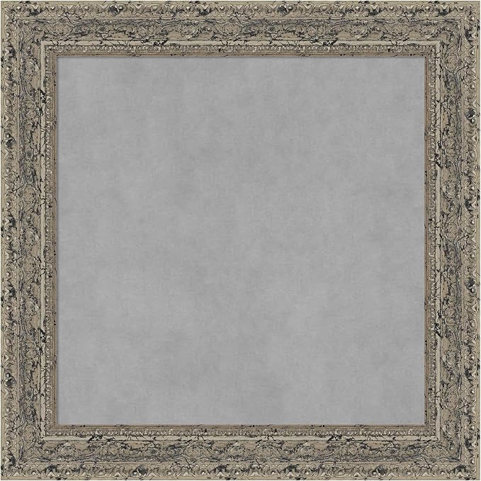 Amanti Art Silver Framed Magnetic Board 25x25 Medium Vision Board by AmantiArt