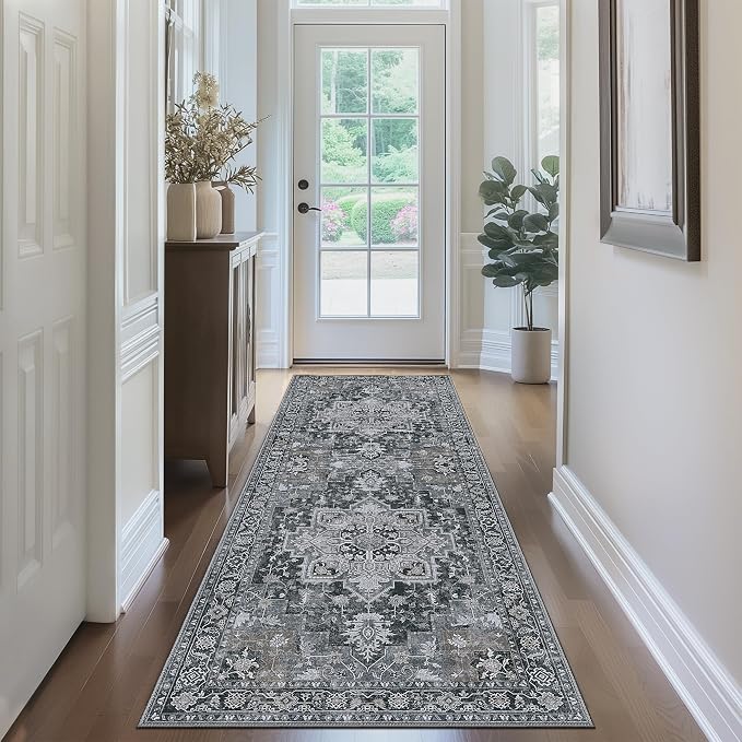 GENIMO 2x12 Runner Rugs for Hallway, Machine Washable Non Slip Vintage Rugs - Image 2