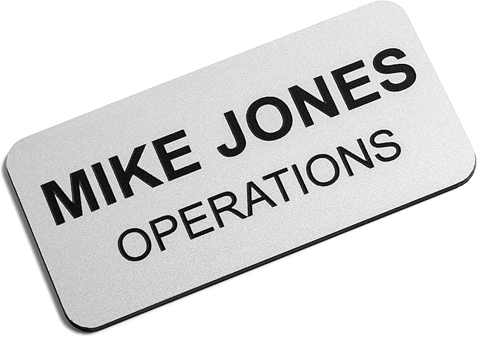 Custom Engraved Name Tag Badges – Personalized Identification by ProvidenceEngraving