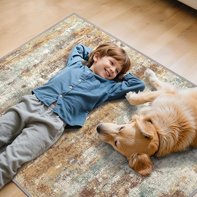 Office Chair Mat for Hardwood Tile Floor, Abstract 48"X 60" Desk Mats for - Image 7