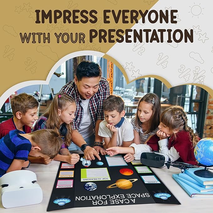 White Tri-Fold Presentation Board 28" X 40" Corrugated Tabletop Display - Image 4