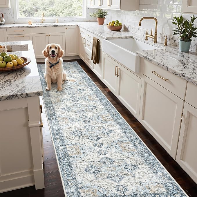 GENIMO Runner Rug 2x10, Machine Washable Vintage Runner Carpet, Non Slip - Image 10